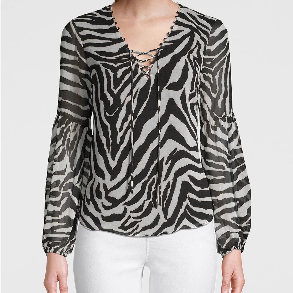 ZEBRA-PRINT BLOUSE